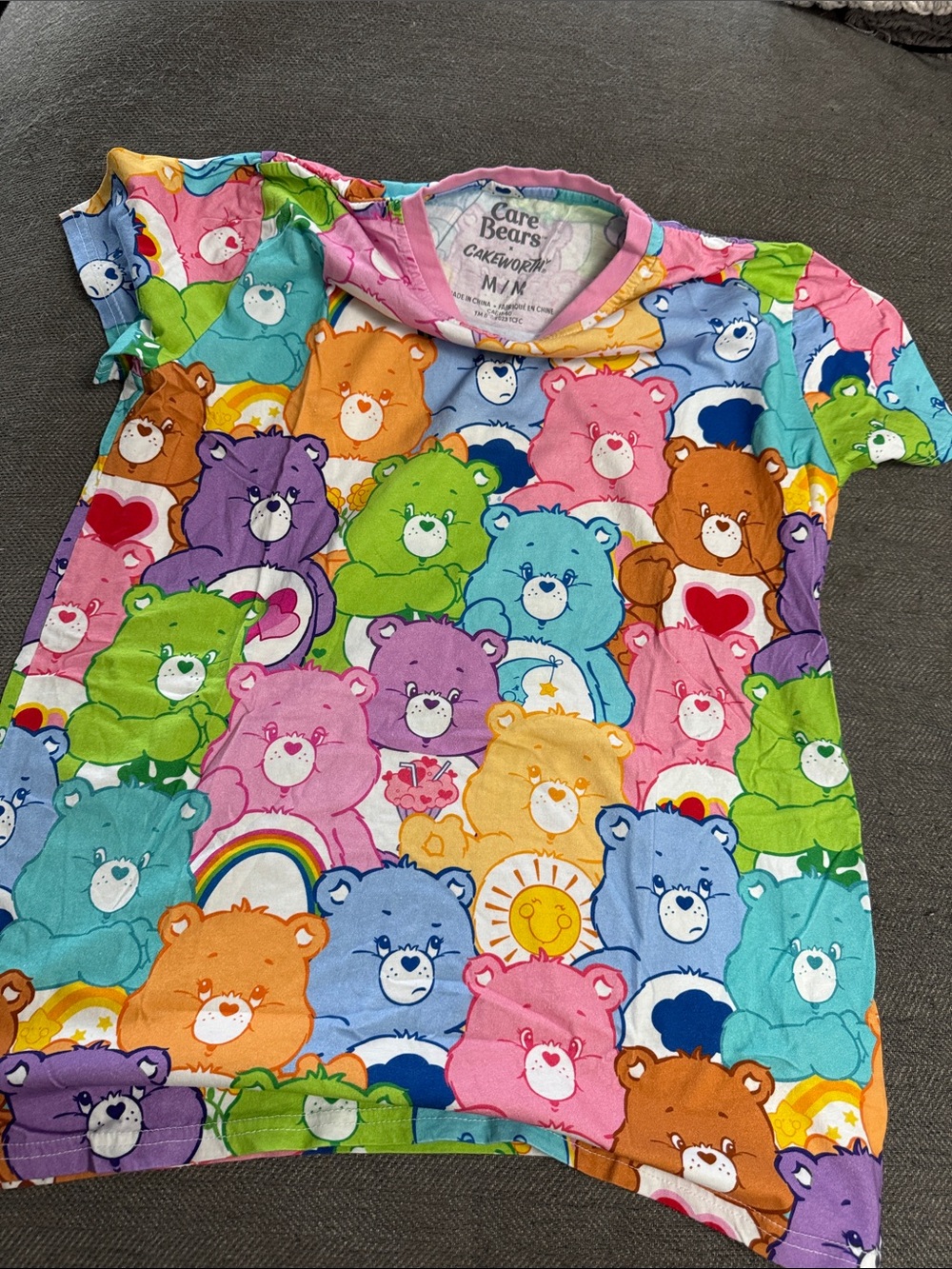 Care Bears Multicolor Girls Short Sleeve  Top